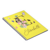 ノートパーソナライズされたイニシャルバタフライ ノートブック (右側)