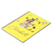 ノートパーソナライズされたイニシャルバタフライ ノートブック (左側)