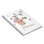 ノートパーソナライズされたイニシャルバタフライ ノートブック (右側)