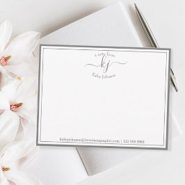 ノートパーソナライズされたカードの机から灰色の白 サンキューカード