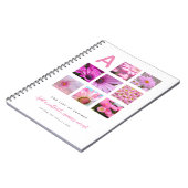 ノートパーソナライズされたテンプレート写真文字イニシャル ノートブック (左側)