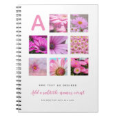 ノートパーソナライズされたテンプレート写真文字イニシャル ノートブック (正面)