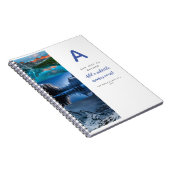 ノートパーソナライズされたテンプレート写真文字イニシャル ノートブック (右側)