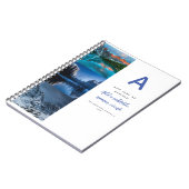 ノートパーソナライズされたテンプレート写真文字イニシャル ノートブック (左側)