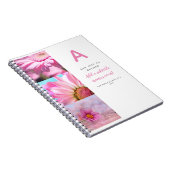 ノートパーソナライズされたテンプレート写真文字イニシャル ノートブック (右側)