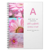 ノートパーソナライズされたテンプレート写真文字イニシャル ノートブック (正面)