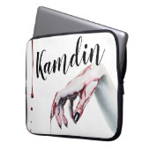 ノートパーソナライズされたパソコンのケースzombie blood drip vampire ラップトップスリーブ (正面左)