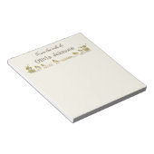 ノートパーソナライズされたパッド – 鳥とフローラのデザイン ノートパッド (アングル)