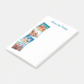 ノートパーソナライズされたファミリーフォトコラージングブルー ポストイット (アングル)