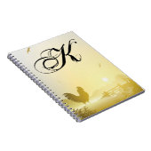 ノートパーソナライズされたブックサニーモーニングファームカントリー ノートブック (右側)