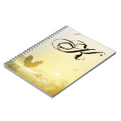 ノートパーソナライズされたブックサニーモーニングファームカントリー ノートブック (左側)