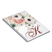 ノートパーソナライズされたブックジオメトリックガーデンバラアネモ ノートブック (右側)