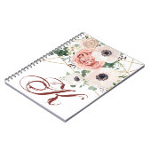 ノートパーソナライズされたブックジオメトリックガーデンバラアネモ ノートブック (左側)