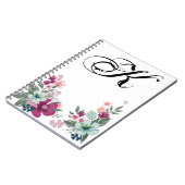 ノートパーソナライズされたブックトロピカルフラワーオンホワイト ノートブック (左側)