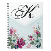 ノートパーソナライズされたブックブルーオムの熱帯花 ノートブック (正面)