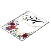 ノートパーソナライズされたブックホワイトローゼス金ゴールドルーム ノートブック (左側)