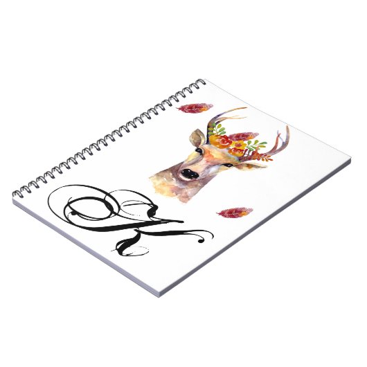 ノートパーソナライズされたブックボーホディアバック頭ブラウニン ノートブック (左側)