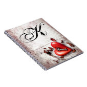 ノートパーソナライズされたブック国の木材鍵を聞く ノートブック (右側)