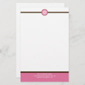 ノートパーソナライズされたペーパー:: stripedstitch 3 便箋 (正面/裏面)