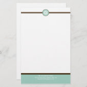 ノートパーソナライズされたペーパー：: stripedstitch 4 便箋 (正面/裏面)