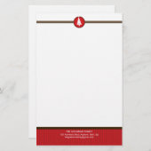 ノートパーソナライズされたペーパー:: stripedstitch 5 便箋 (正面/裏面)