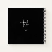 ノートパーソナライズされたモダンブックを実行するミニマル主義者 ノートブック (裏面)