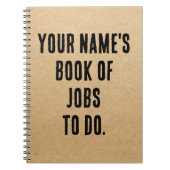 ノートパーソナライズされた名前をカスタムするノートのスパイラル ノートブック (正面)