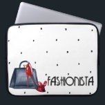 ノートファッショニスタPCケースバッグ ラップトップスリーブ<br><div class="desc">かかと芸術的ハンドバッグ付き「ファッショニスタ」デザイン。Evco Studioで設計。</div>