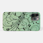 ノートファンシーグリーンミュージックデザイン Case-Mate iPhoneケース (裏面(横))