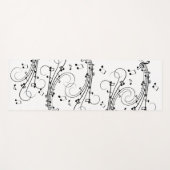 ノートファンシーミュージックデザイン ヨガマット (正面(横))