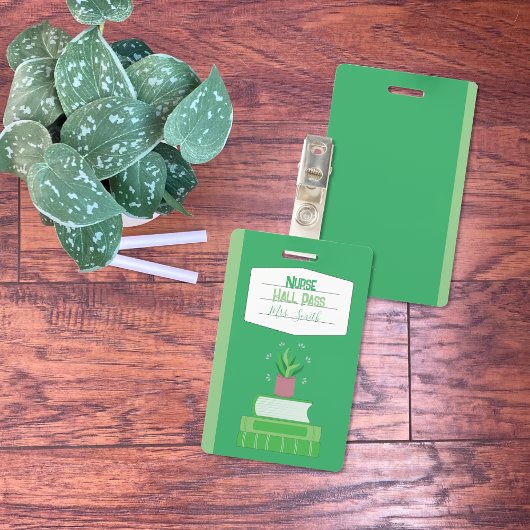 ノートフェイクナースグリーンホールパスバッジ バッジ