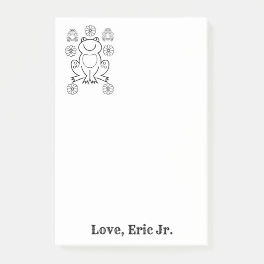 ノートフロッグフローラカラーリング投稿メモ ポストイット (正面)