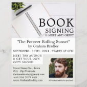 ノートブックとペン、ライターの本の署名広告の種類 チラシ (正面)