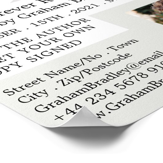 ノートブックとペン、ライターの本の署名広告の種類 ポスター (角)