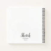 ノートブックと名前を付けて本をスケッチパーソナライズされたする ノートブック (裏面)