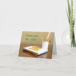 ノートブックと電卓先生の感謝の日 サンキューカード