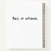 ノートブックの前面と背面 ノートブック (裏面)