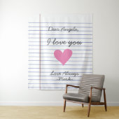 ノートブックの手書きラブレターまたはメッセージのカスタム タペストリー (インサイチュ)