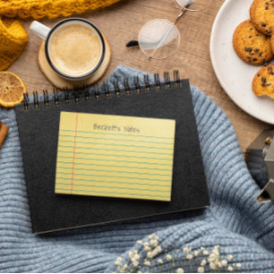 ノートブックの行の黄色の名前の追加 ポストイット