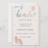 ノートブックを性別で表示 招待状 (正面)