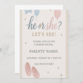 ノートブックを性別で表示 招待状 (正面/裏面)