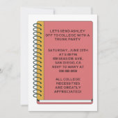 ノートブックカレッジトランクパーティの招待状 招待状 (正面)