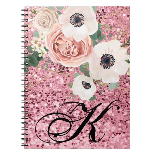 ノートブックジオパーソナライズされたティックガーデンバラグリット ノートブック (正面)