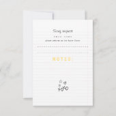 ノートブックスタイルの結婚式招待状の返信 出欠カード (裏面)