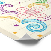 ノートブックド10代のードルズガールネームアートプリント ポスター (角)