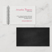 ノートブックページ教育先生 名刺 (正面/裏面)