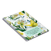 ノートブック白ゆり黄色い蝶 ノートブック (右側)