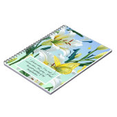 ノートブック白ゆり黄色感動的蝶 ノートブック (左側)