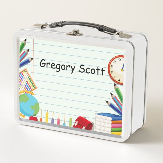 ノートブック紙スクール提供テーマキッズ メタルランチボックス (正面)