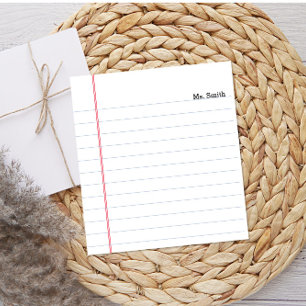 ノートブック紙パーソナライズされたライン先生メモ帳 ノートパッド